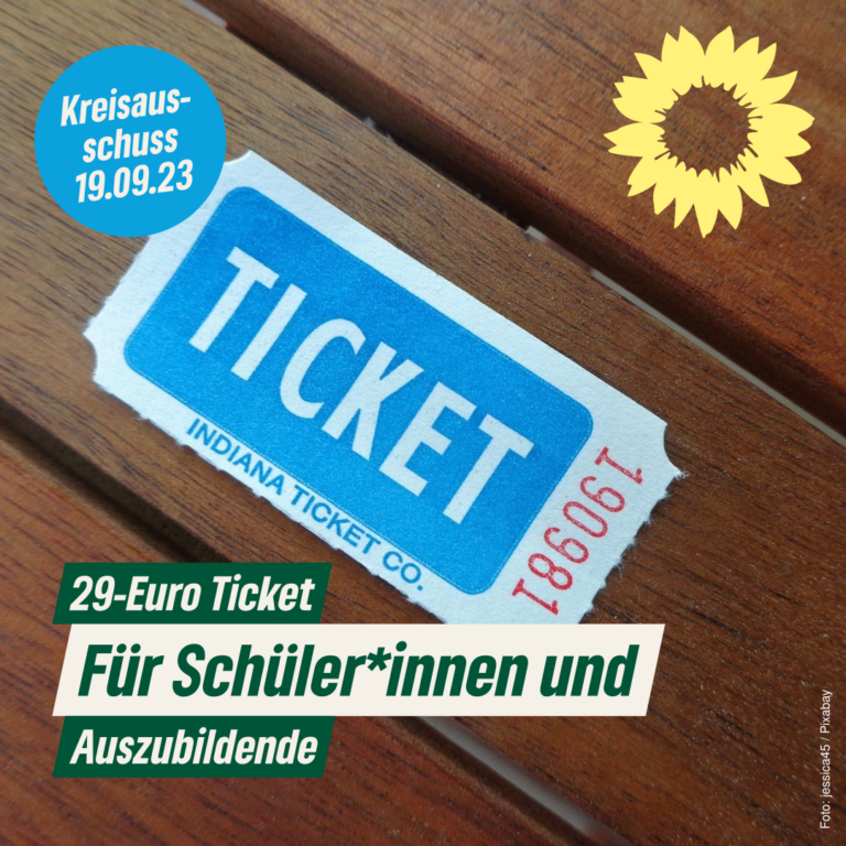 29-Euro Ticket für Schüler*innen und Auszubildende